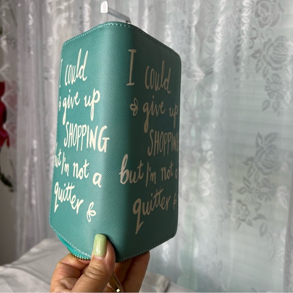 NWT Justin & Taylor Fun Long Zippy Wallet, zips around, 8 cc slots, middle zip - Picture 3 of 7